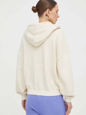 Melange kapucnis pulóver American Vintage bézs