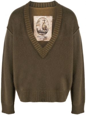 Sweter wełniany z dekoltem w serek Ziggy Chen