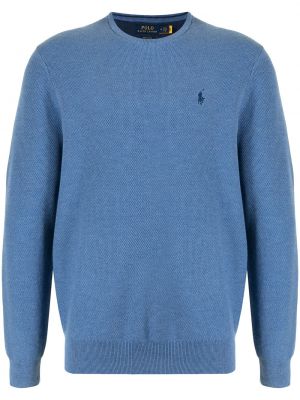 Jersey de tela jersey de cuello redondo Polo Ralph Lauren azul