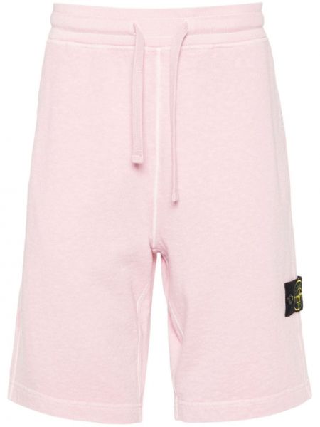 Shorts aus baumwoll Stone Island pink