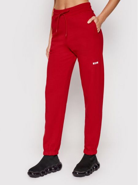 Spodnie sportowe Msgm - czerwony