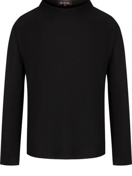 Однотонный кашемировый шелковый пуловер Loro Piana серый