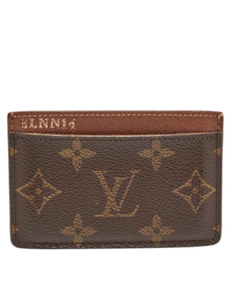 Posiadacz karty skórzany retro Louis Vuitton Vintage brązowy
