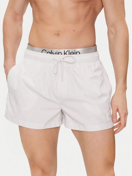 Šortai Calvin Klein Swimwear balta