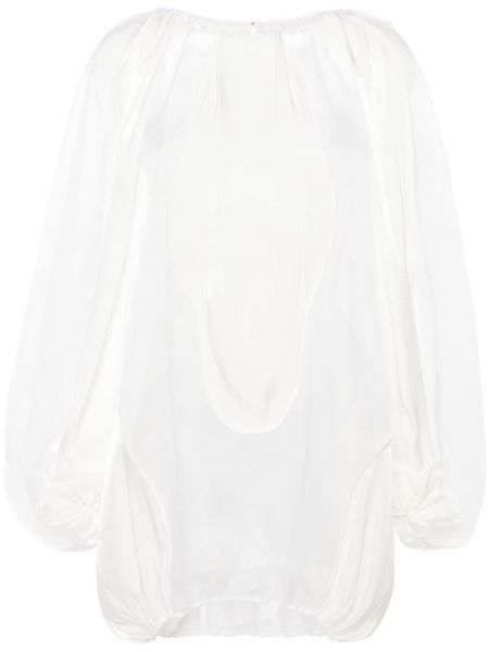 Květinové mini šaty Genny bílé