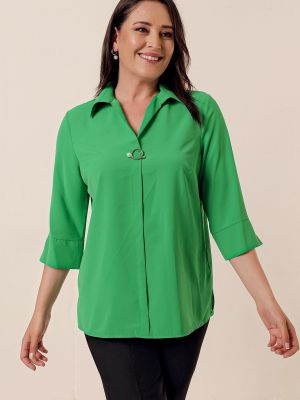 Блуза By Saygı зелено