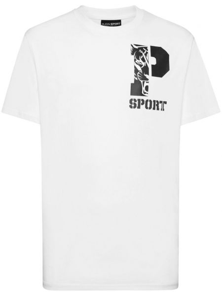 Bombažna športna majica s potiskom Plein Sport