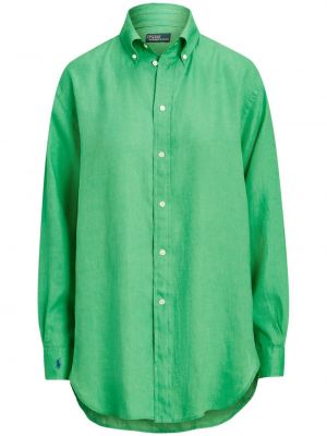 Bombažna polo majica z vezenjem z zadrgo Polo Ralph Lauren