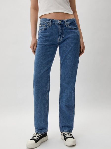 Прямые джинсы Calvin Klein Jeans голубые