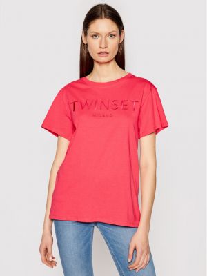 Marškinėliai Twinset rožinė