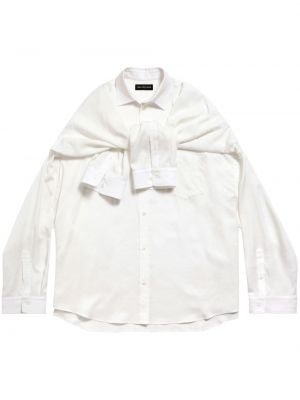 Lyocellová košeľa Balenciaga biela