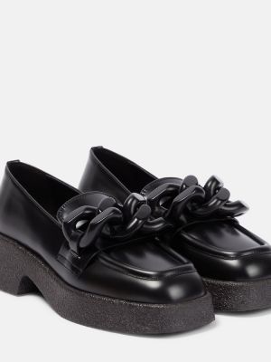 Pantofi loafer din piele din piele ecologică Stella Mccartney negru