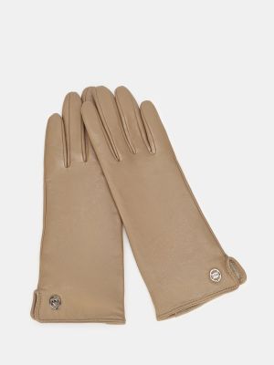 Кожаные перчатки Orsa бежевые