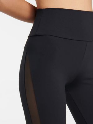 Pantaloni sport cu talie înaltă plasă Lanston Sport negru
