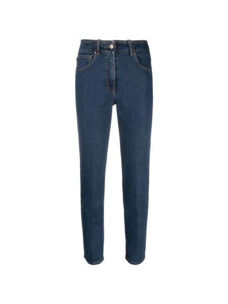 Niebieskie jeansy skinny Peserico
