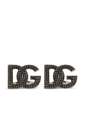 Dugmad za manšete s kristalima Dolce & Gabbana crna