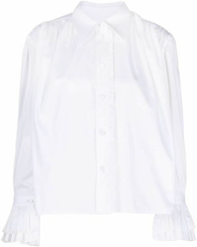 Camisa con volantes Khaite blanco