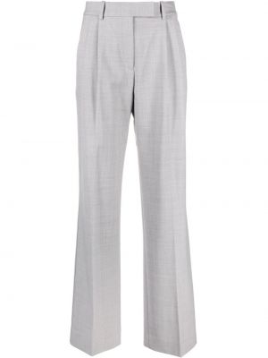 Bavlněné vlněné kalhoty s knoflíky Helmut Lang - šedá