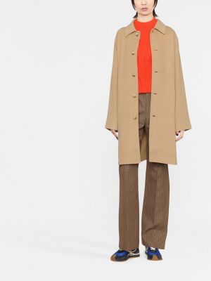 Kabát na gombíky Polo Ralph Lauren hnedá