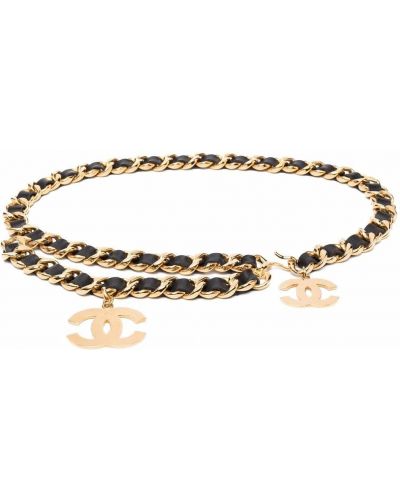 Cinturón de cuero Chanel Pre-owned dorado