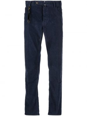 Pantalon chino en velours côtelé en coton Incotex bleu