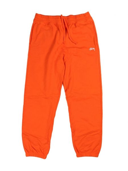 Broderet bukser med lige ben Stüssy orange