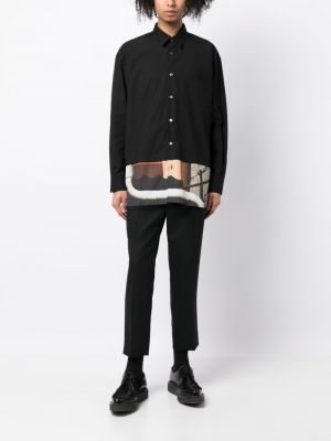 Koszula w abstrakcyjne wzory Comme Des Garcons Homme czarna