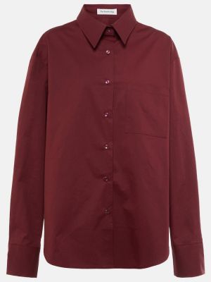 Bavlnená košeľa The Frankie Shop červená