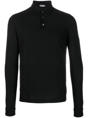 Medvilninis polo marškinėliai Zanone juoda