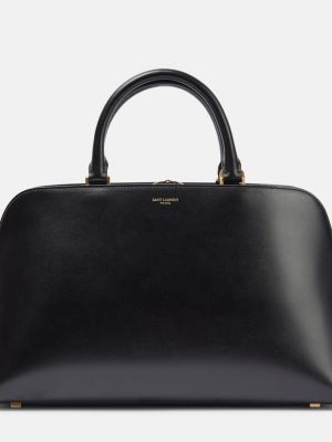 Кожаная дорожная сумка Saint Laurent черная