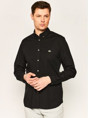 Риза slim Lacoste черно