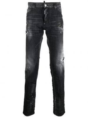 Slank nødlidende skinny jeans Dsquared2 svart