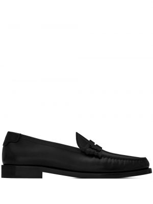 Skinn loafers Saint Laurent svart