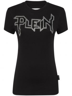 Памучна тениска Philipp Plein черно
