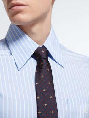 Μεταξωτή μεταξωτή γραβάτα Gucci μπλε