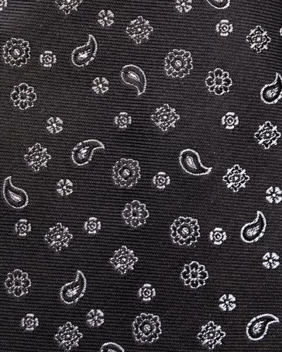 Corbata de cachemir con estampado con estampado de cachemira Etro negro