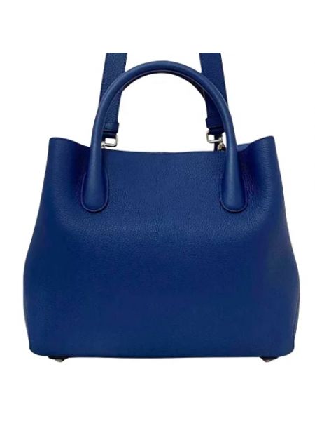 Bolsa de hombro de cuero retro Dior Vintage azul