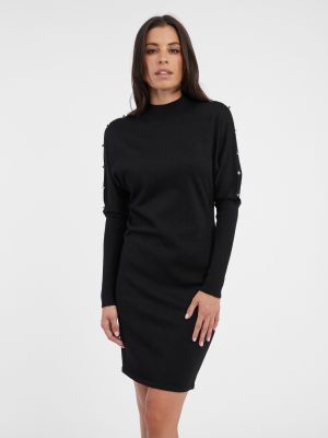 Pletené šaty Orsay čierna