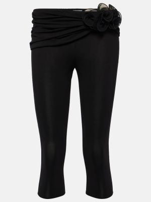 Svilene kratke hlače s cvjetnim printom Magda Butrym crna