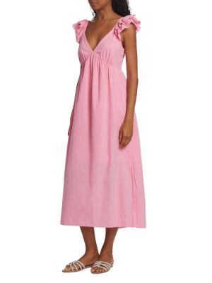 Розовое длинное платье Xírena
