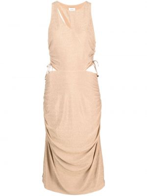 Nylonowa sukienka bez rękawów z poliestru Suboo - złoty