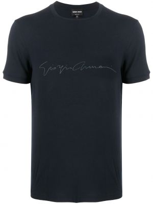 T-shirt con stampa Giorgio Armani blu