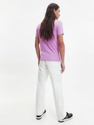 Tricou Calvin Klein Jeans violet