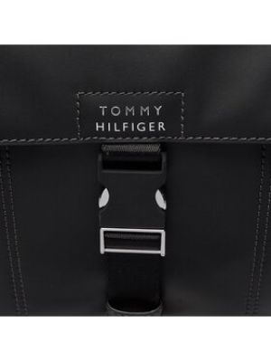 Kožený batoh Tommy Hilfiger černý