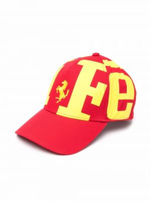 Brodert cap for jenter Ferrari Kids rød