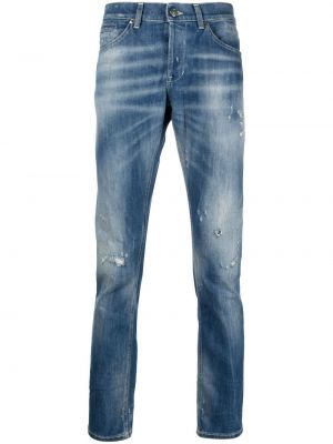 Jeans skinny effet usé Dondup bleu