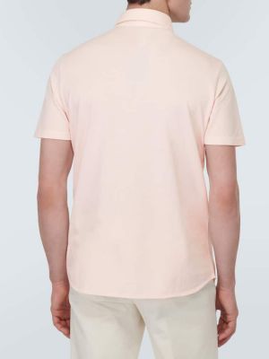 Kokvilnas polo krekls Loro Piana rozā