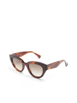 Okulary przeciwsłoneczne eleganckie Max Mara brązowe