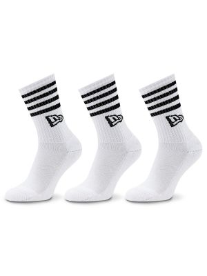 Ριγέ ψηλές κάλτσες New Era λευκό