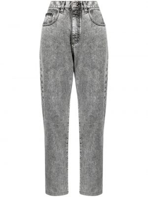 Obnosené priliehavé džínsy s rovným strihom Philipp Plein sivá